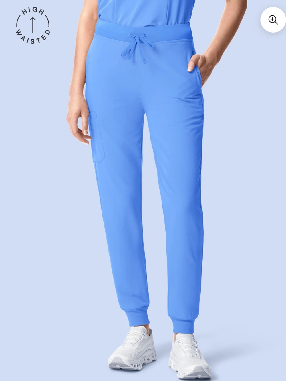 Mandala high waisted scrub jogger pants ceil blue color size small